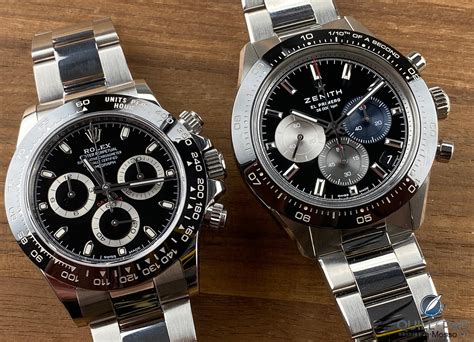 zenith rainbow vs rolex daytona|rolex daytona zenith two tone.